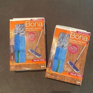Bona Microfiber Cleaning Pads 3 pack - Deep Clean, Clean & Dust NEW